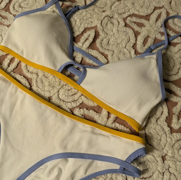 L*Space White and Yellow Bikini - Picture 6 of 11